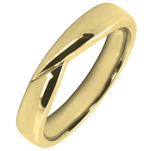 3mm Shaped Wedding Ring | W588